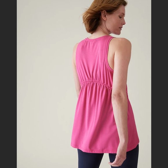 NWT ATHLETA Air Out Cinch Tank - Pink - Picture 2 of 6